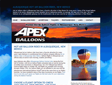 Tablet Screenshot of abqballoonrides.com